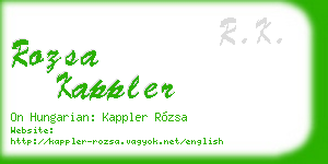 rozsa kappler business card